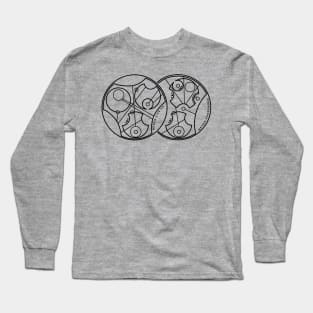 Never Give Up, Never Surrender - Circular Gallifreyan Long Sleeve T-Shirt